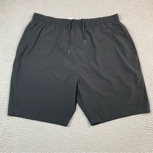 tasc Performance Men's Size XXL Black Lined Athletic Gym Shorts 8" Inseam EUC